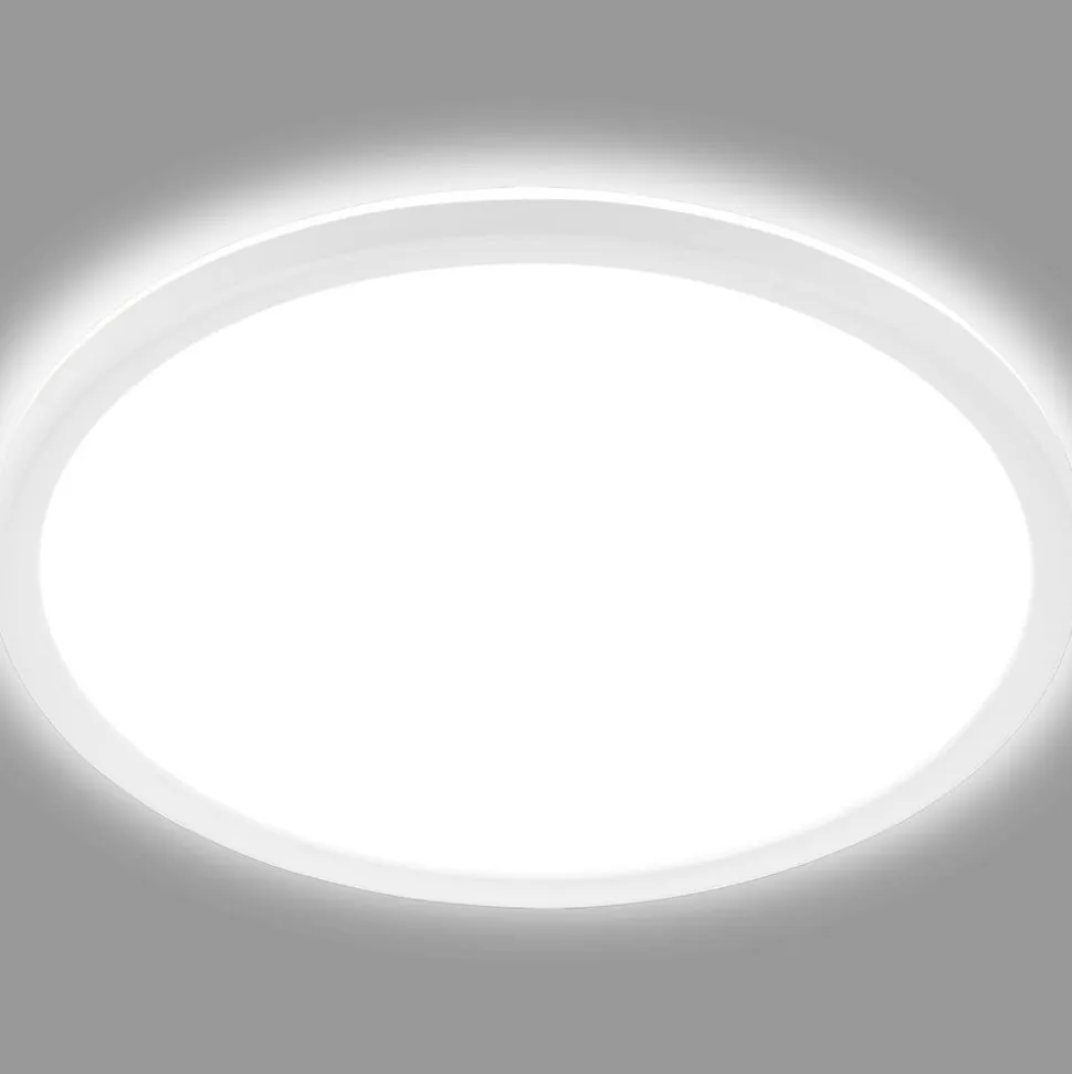 LED-loftslampe Slim, rund, 42 cm