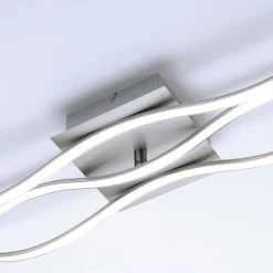 LED-loftslampe Wave 3.000K 139,5x16cm stål