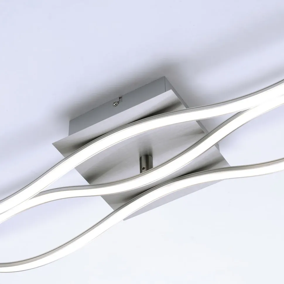 LED-loftslampe Wave 3.000K 139,5x16cm stål
