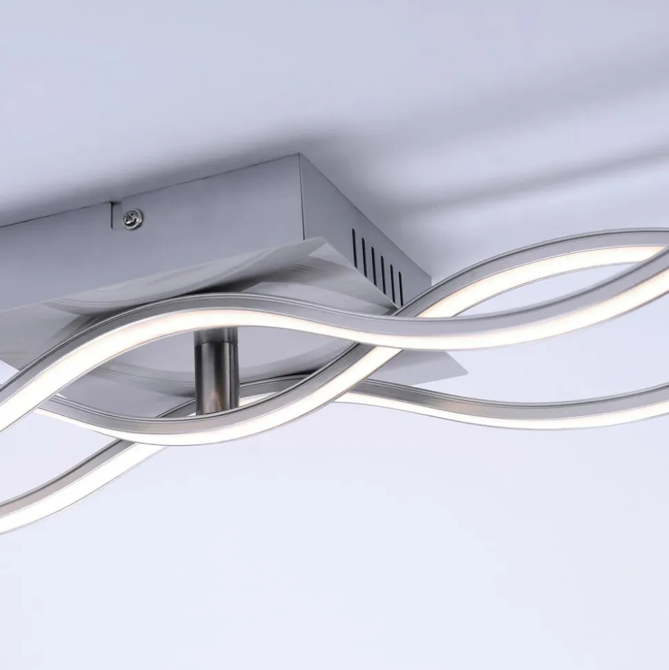 LED-loftslampe Wave 3.000K 97,5x16cm stål