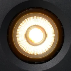 LED-loftspot Fedler kantet sort
