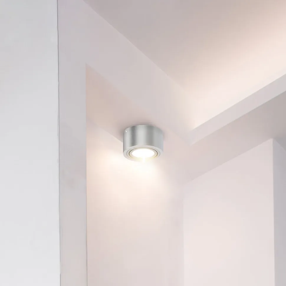 LED-loftspot Rør, sølvfarvet