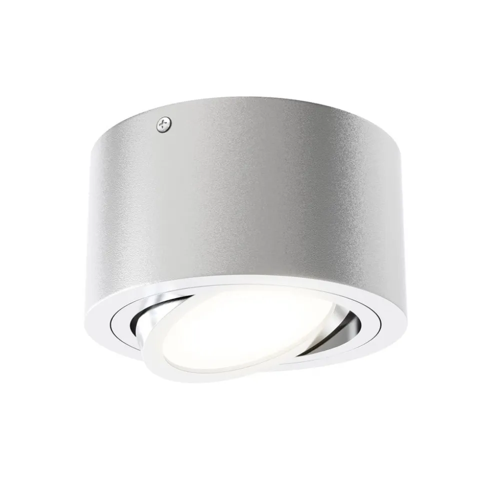 LED-loftspot Rør, sølvfarvet