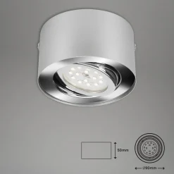 LED-loftspot Rør, sølvfarvet