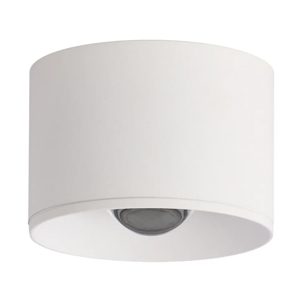 LED-loftspot til udendørs brug S132, Ø 8 cm, sandhvid