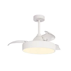 LED-loftventilator Alaska Mini hvid DC støjsvag Ø 91 cm CCT
