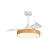 LED-loftventilator Alaska Mini træ DC lydsvag Ø 91 cm CCT