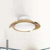 LED-loftventilator Aloha træ DC-motor støjsvag Ø 90 cm CCT