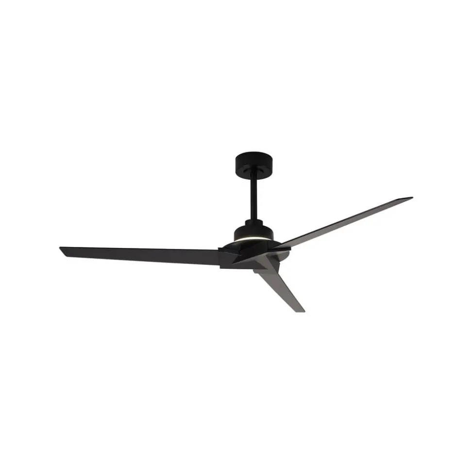 LED-loftventilator Brisa Mini sort/træ, lydsvag, 150 cm, CCT