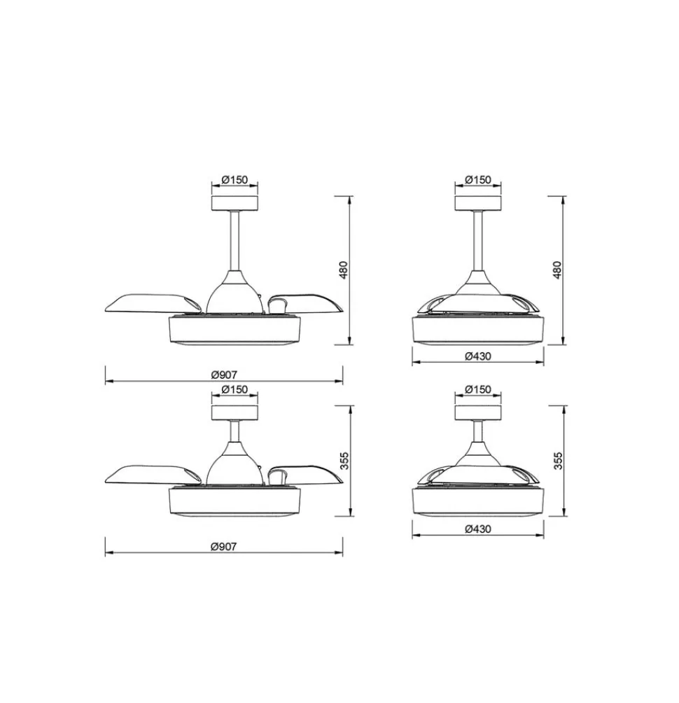 LED-loftventilator Coin Mini træ DC lydsvag Ø 91 cm CCT