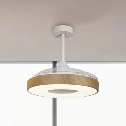 LED-loftventilator Coin træ DC-motor lydsvag Ø 106 cm CCT