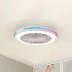 LED-loftventilator Gamer hvid DC støjsvag Ø 47 cm CCT RGB