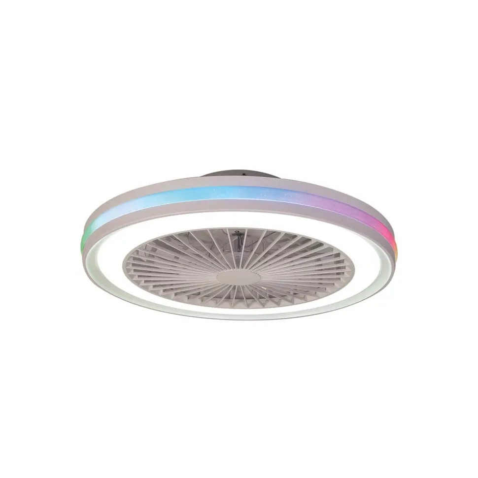 LED-loftventilator Gamer hvid DC støjsvag Ø 47 cm CCT RGB