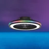 LED-loftventilator Gamer sort DC støjsvag Ø 47 cm CCT RGB