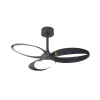 LED-loftventilator Infinity, sort, DC, lydsvag Ø 93 cm CCT