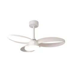 LED-loftventilator Infinity, hvid, DC, støjsvag Ø 93 cm CCT