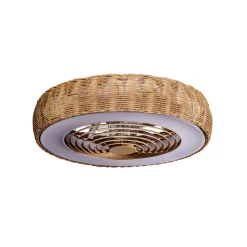 LED-loftventilator Kilimanjaro, CCT, rattan