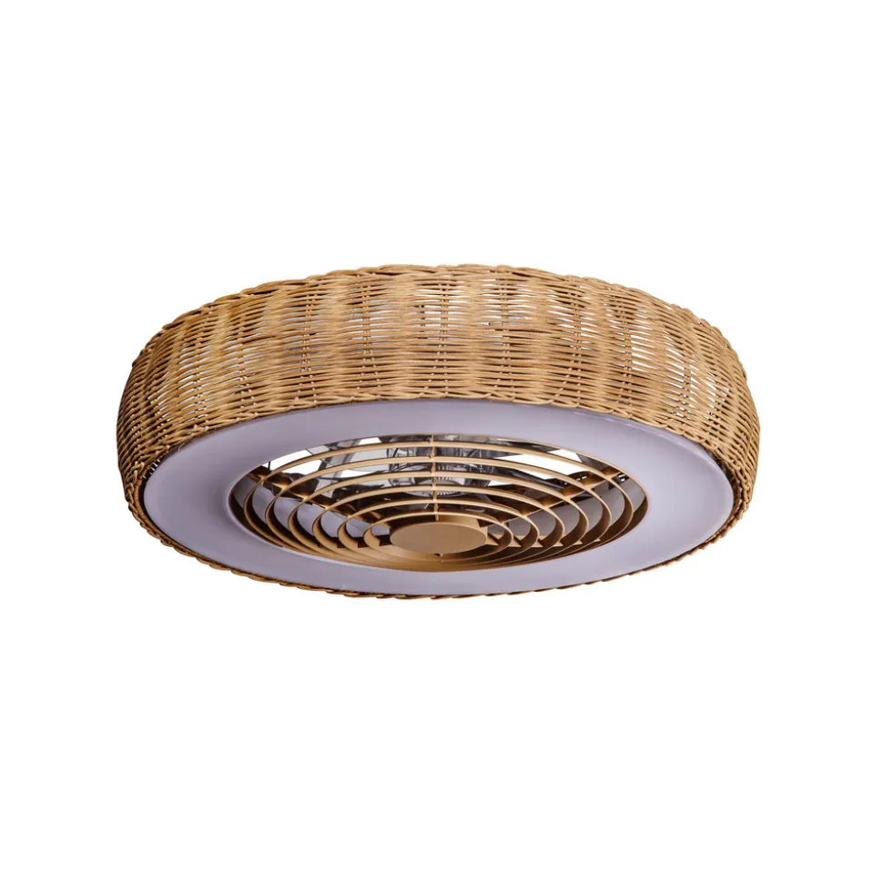 LED-loftventilator Kilimanjaro, CCT, rattan
