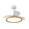 LED-loftventilator Mistral Mini træ DC støjsvag Ø 91 cm CCT