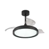 LED-loftventilator Mistral Mini sort DC støjsvag Ø91cm CCT