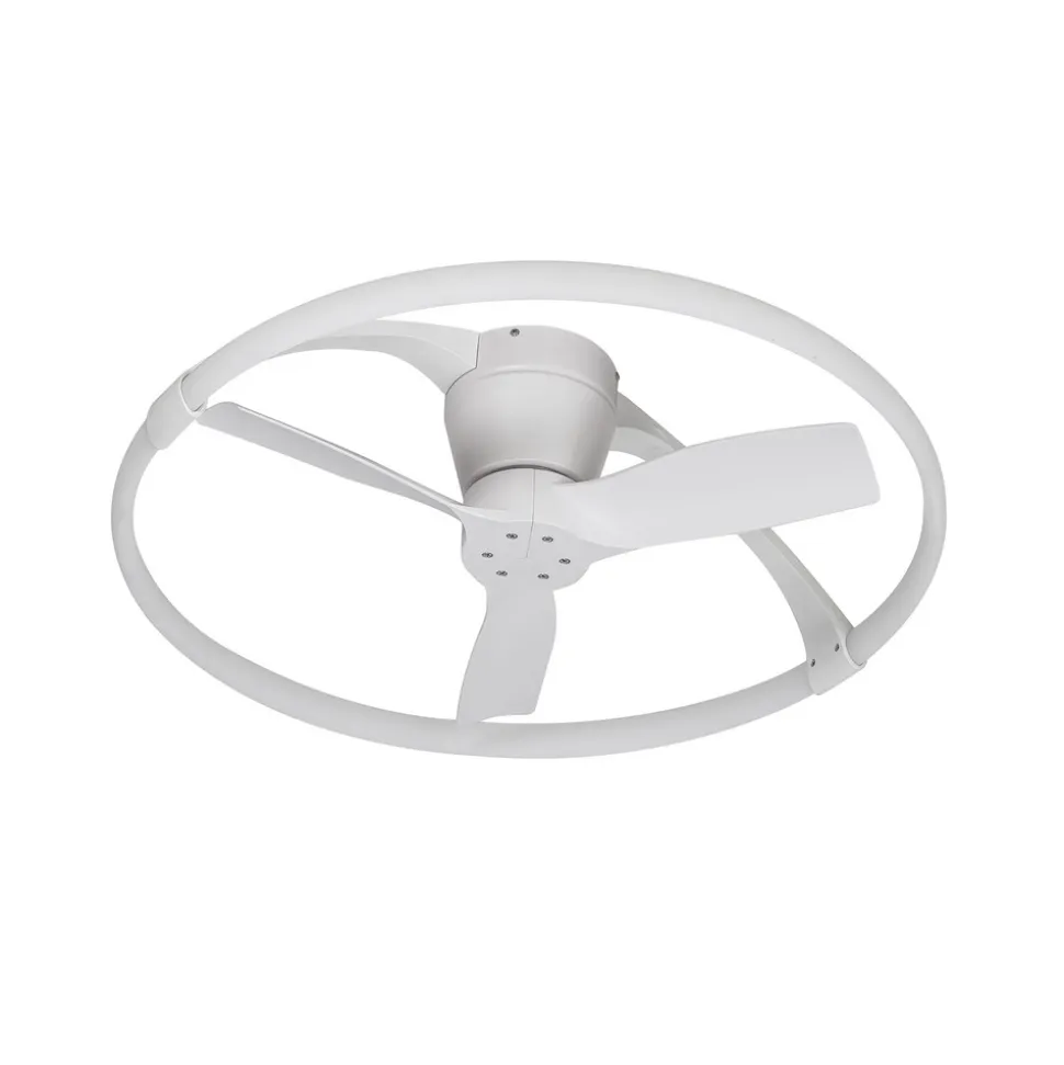 LED-loftventilator Nepal Mini, app, hvid