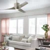 LED-loftventilator Phree 56, trebladet, nikkel