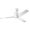 LED-loftventilator Phree 56, trebladet, hvid