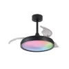 LED-loftventilator Siberia Mini sort, lydsvag 91 cm CCT RGB