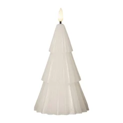 LED-lys Flamme Grany, hvid, 18 cm, ægte voks, batteridrevet