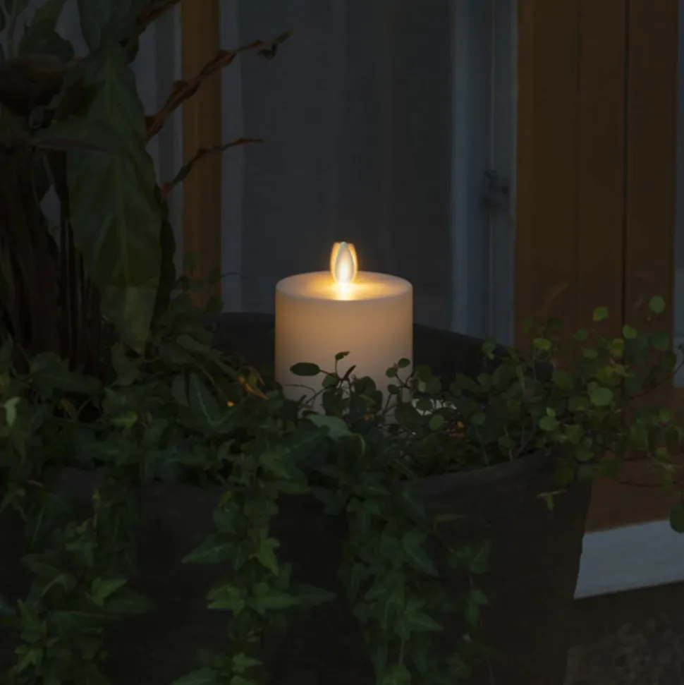 LED-lys IP44 cremehvid glat Højde 13 cm