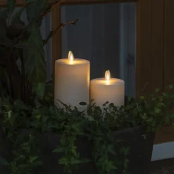 LED-lys IP44 cremehvid glat Højde 18 cm