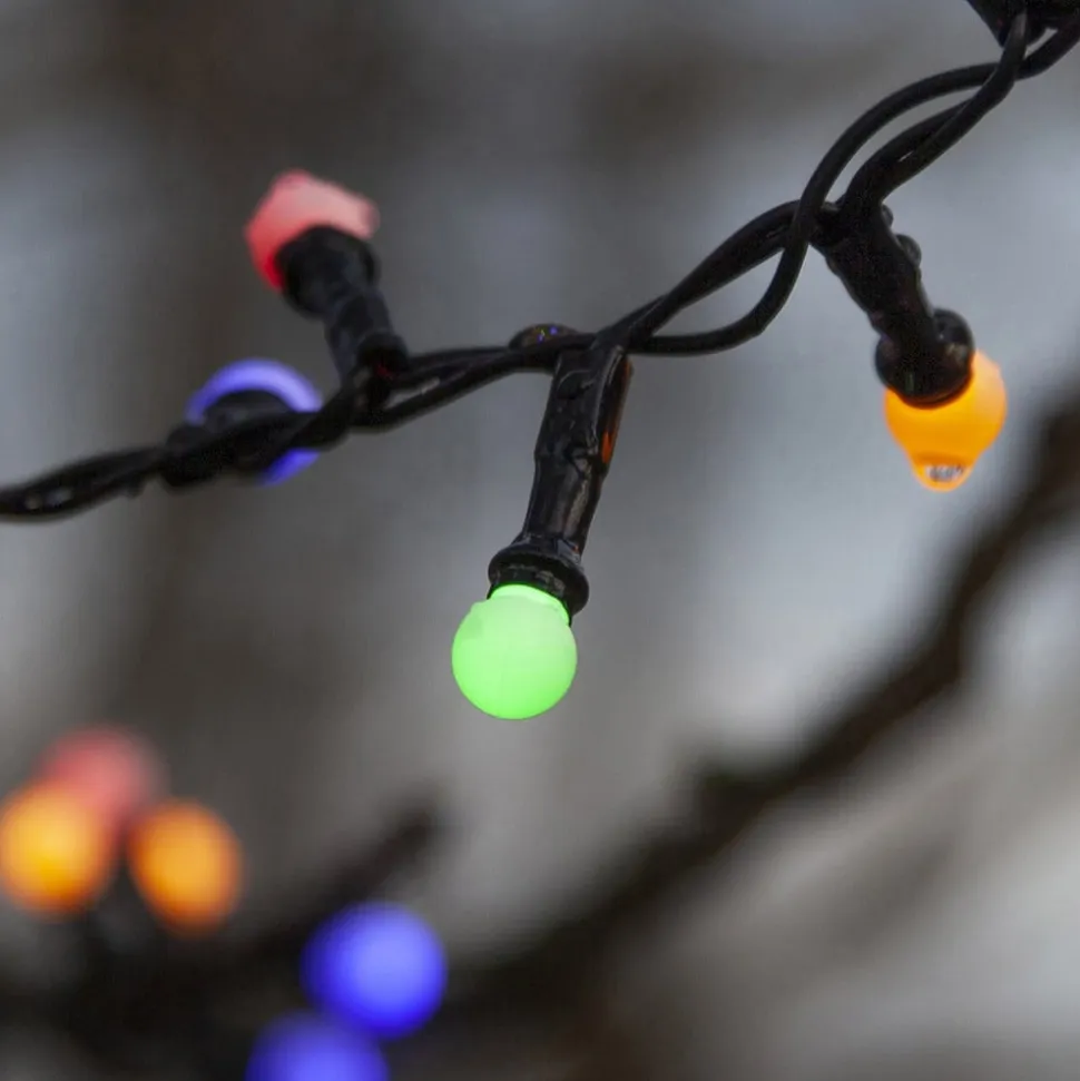 LED-lyskæde Berry Mini med timerfunktion farverige