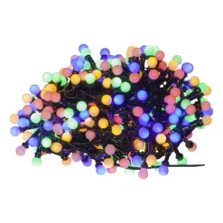 LED-lyskæde Berry Mini med timerfunktion farverige