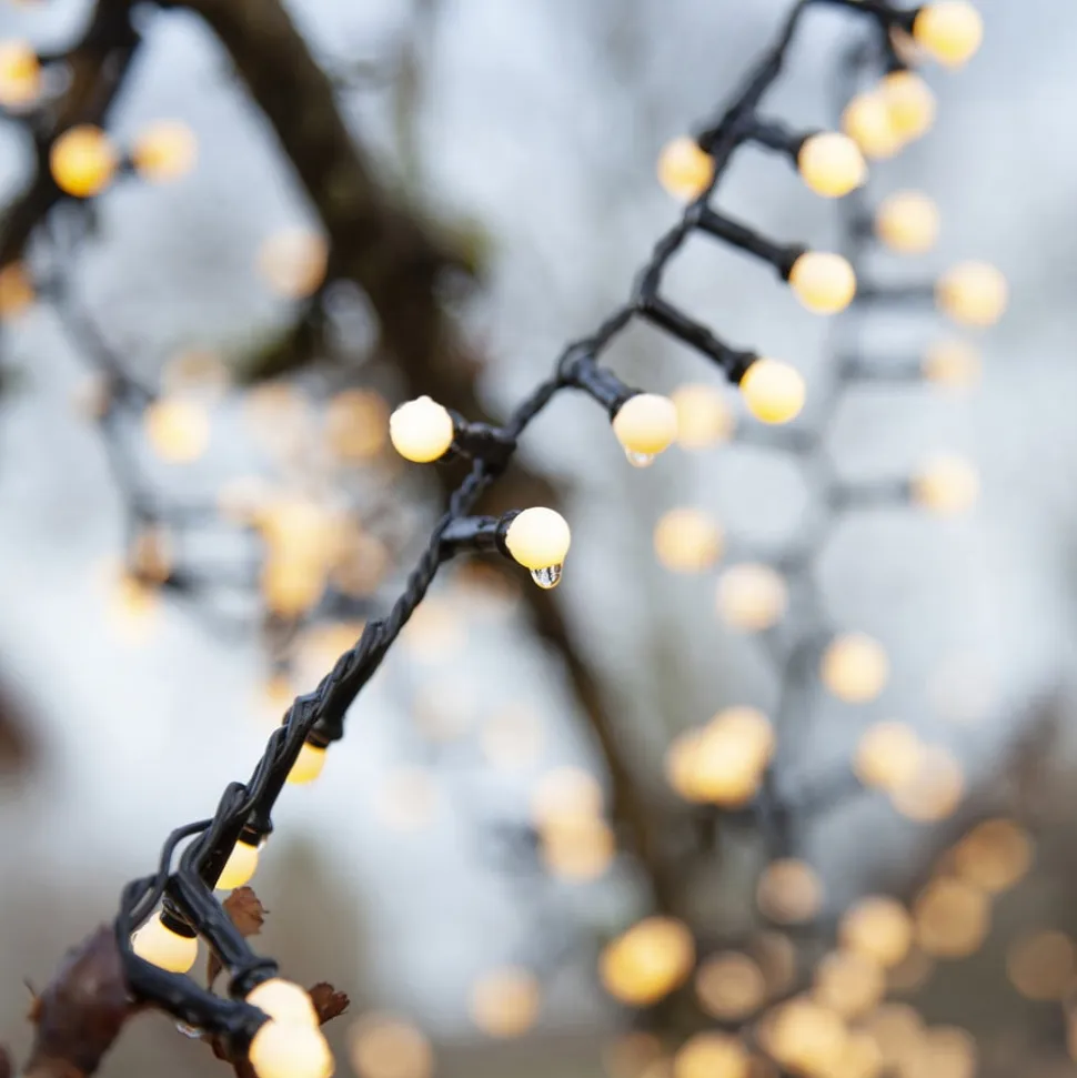 LED-lyskæde Berry Mini med timerfunktion hvid