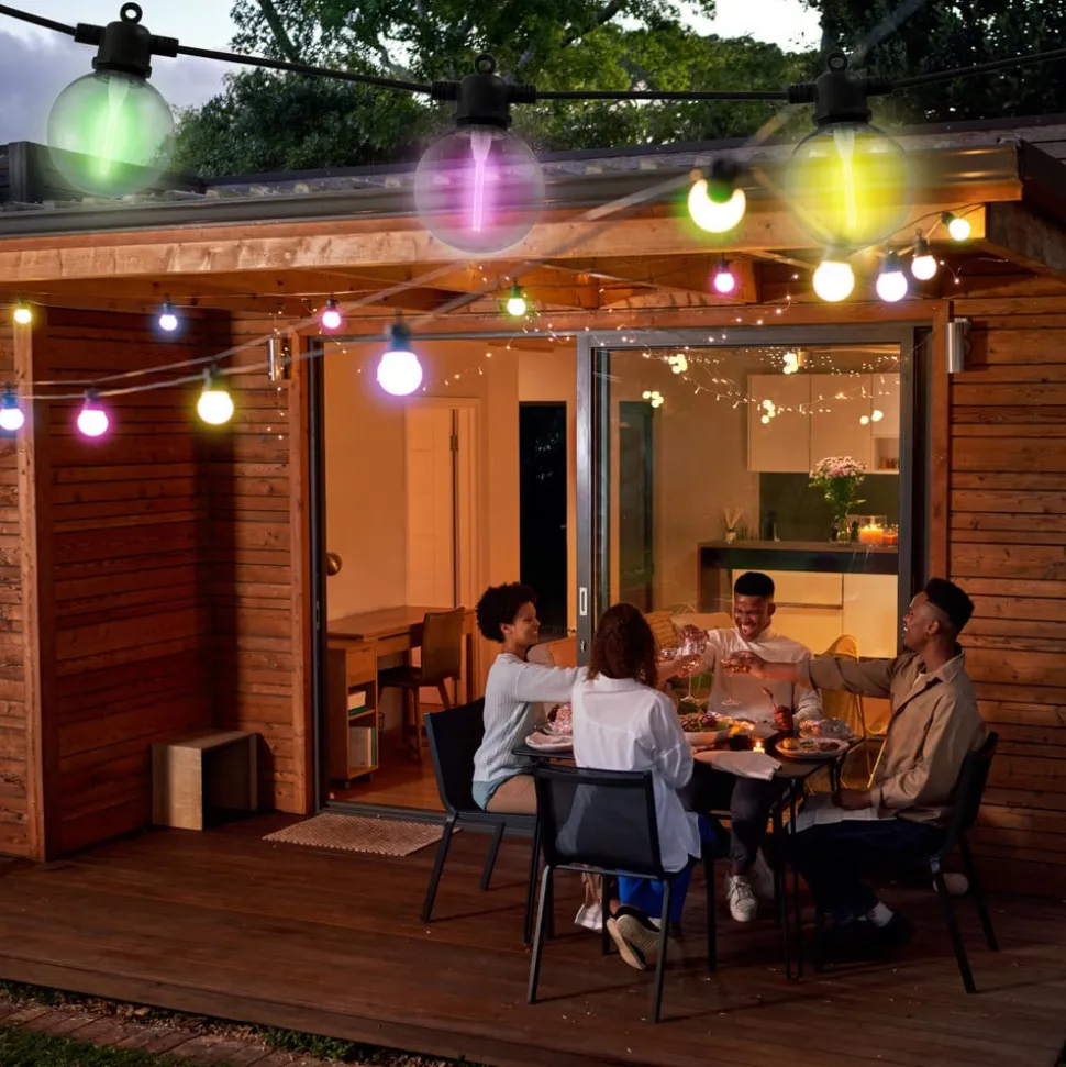 LED-lyskæde CADENA, RGB, sort, 10 lyskilder, 10 m