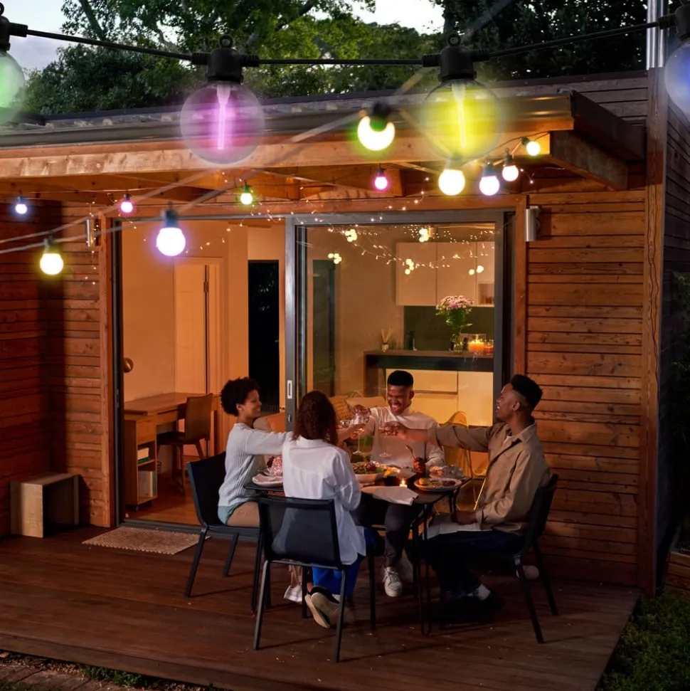 LED-lyskæde CADENA, RGB, sort, 10 lyskilder, 10 m