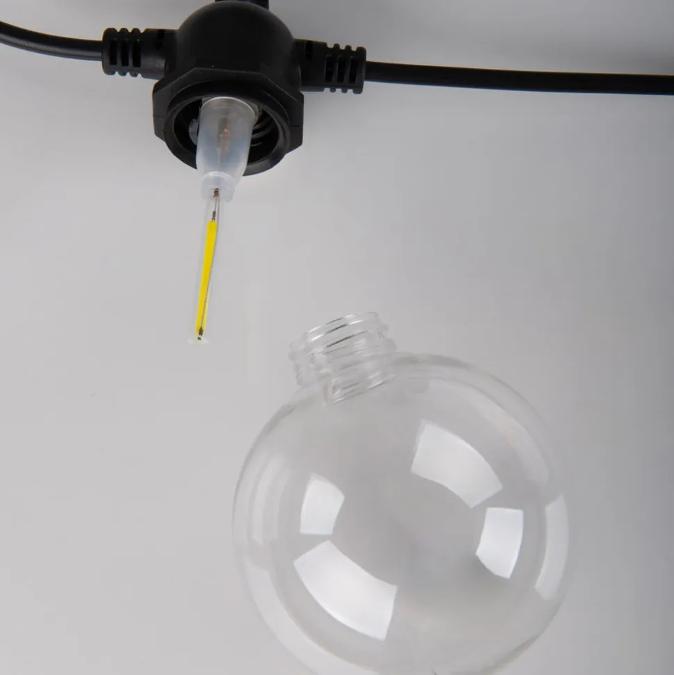 LED-lyskæde CADENA, RGB, sort, 10 lyskilder, 10 m