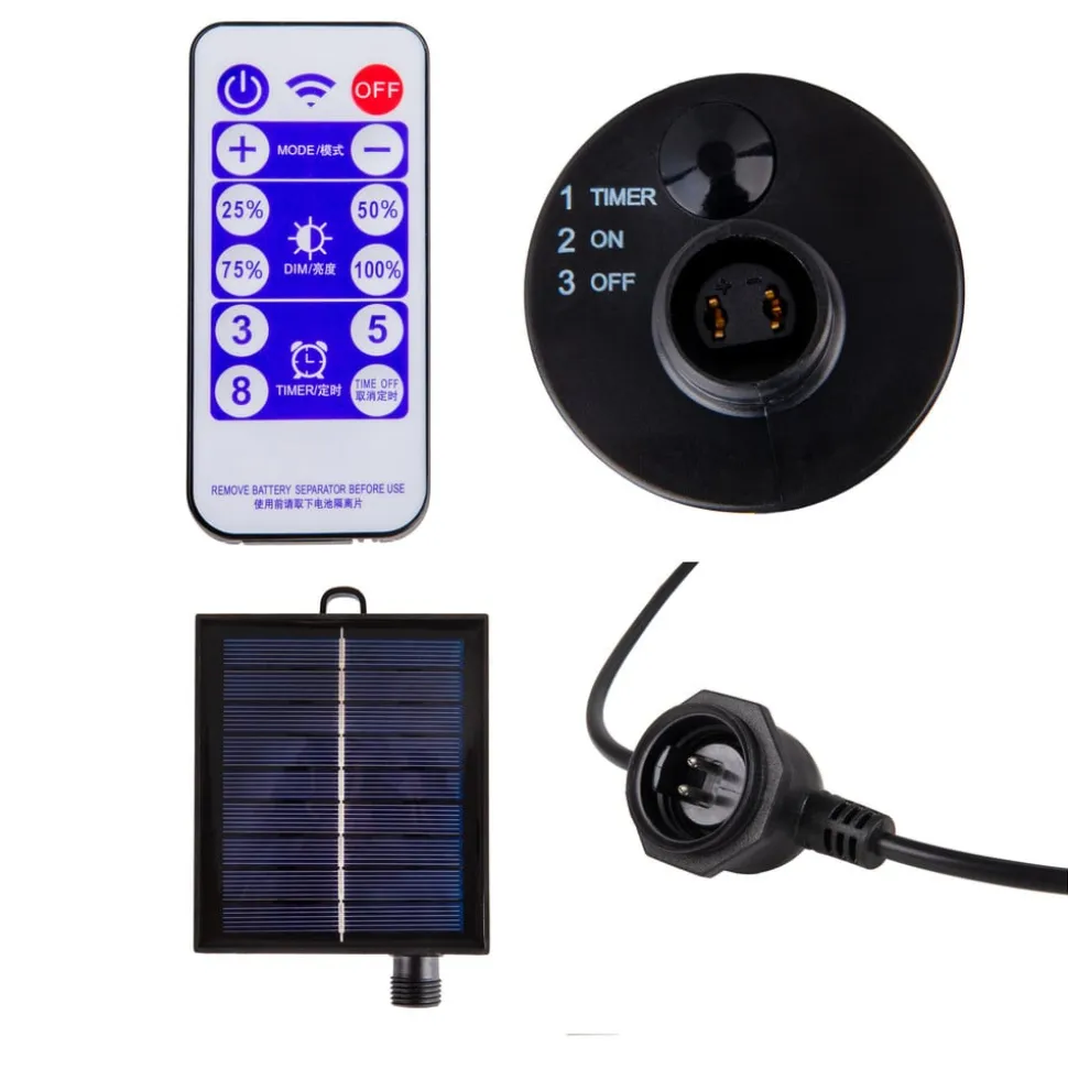 LED-lyskæde CADENA, RGB, sort, 10 lyskilder, 10 m