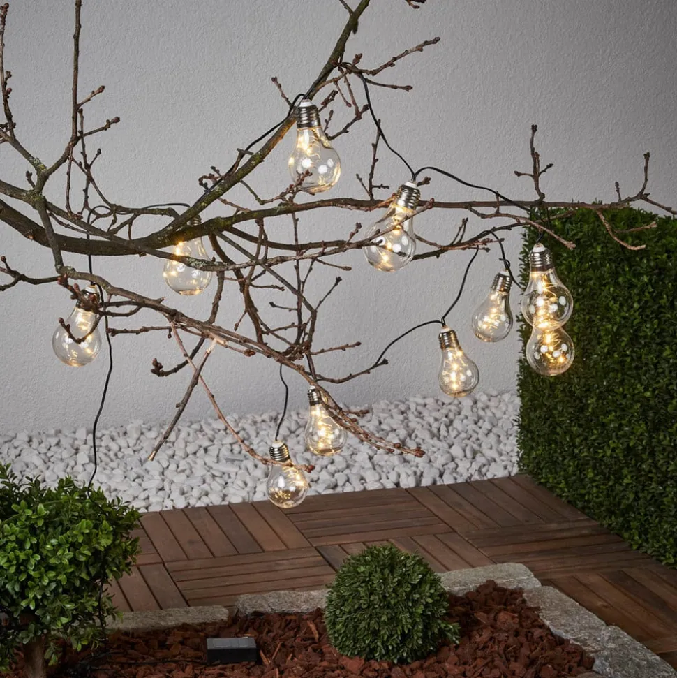 LED-lyskæde Glow, klar, varmhvid, 190 cm lang