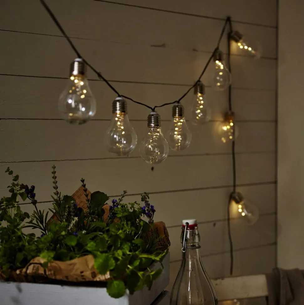 LED-lyskæde Glow, klar, varmhvid, 190 cm lang