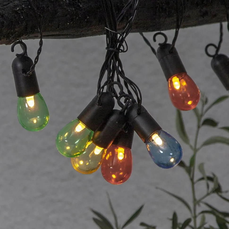 LED-lyskæde Small Hooky, farverige