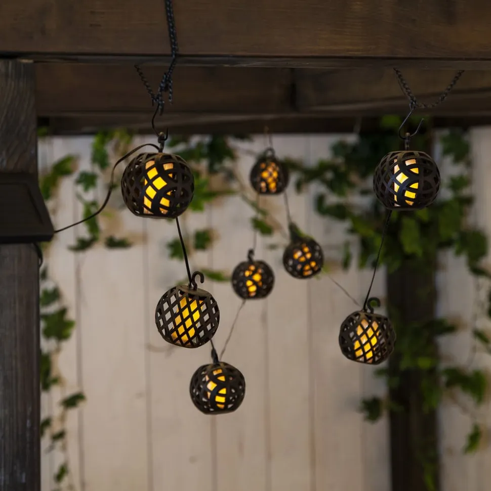 LED-lyskæde solcelle Flame med flamme effekt