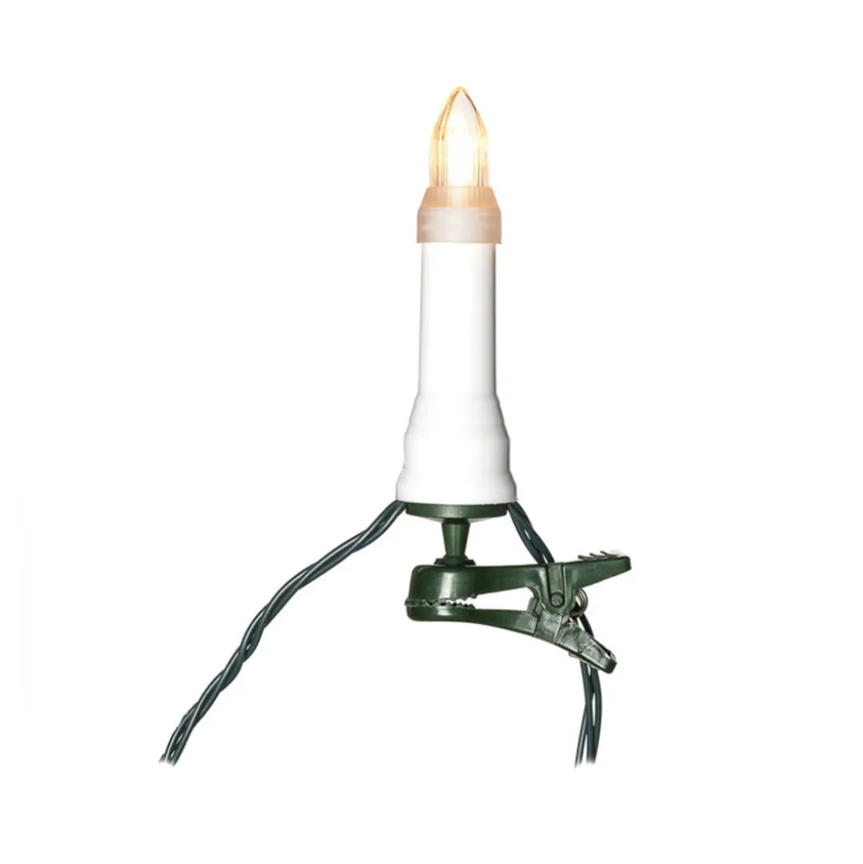LED-lyskæde top pærer IP44 rav 16-flamme
