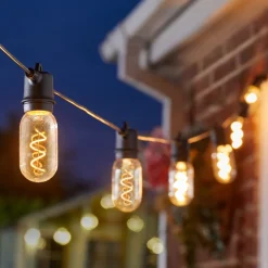 LED-lyskæde Vintage 365, 8 lyskilder, glas, IP44