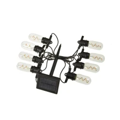 LED-lyskæde Vintage 365, 8 lyskilder, glas, IP44