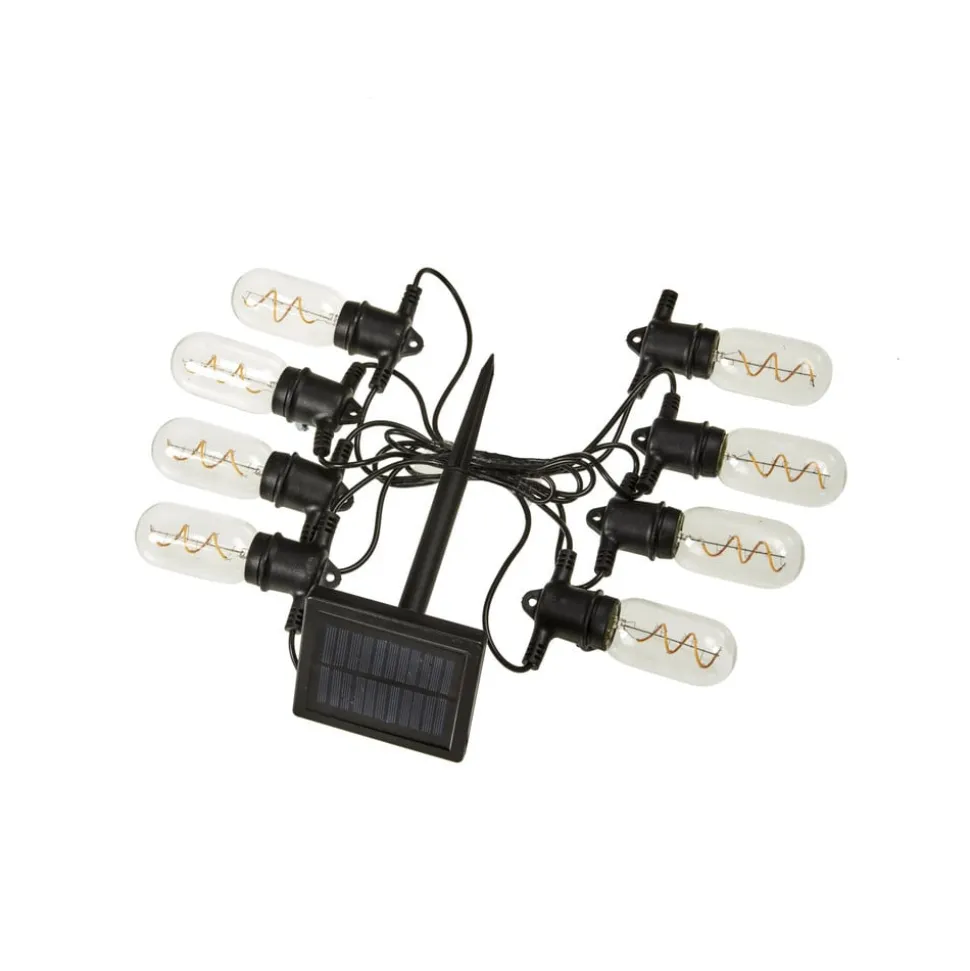 LED-lyskæde Vintage 365, 8 lyskilder, glas, IP44