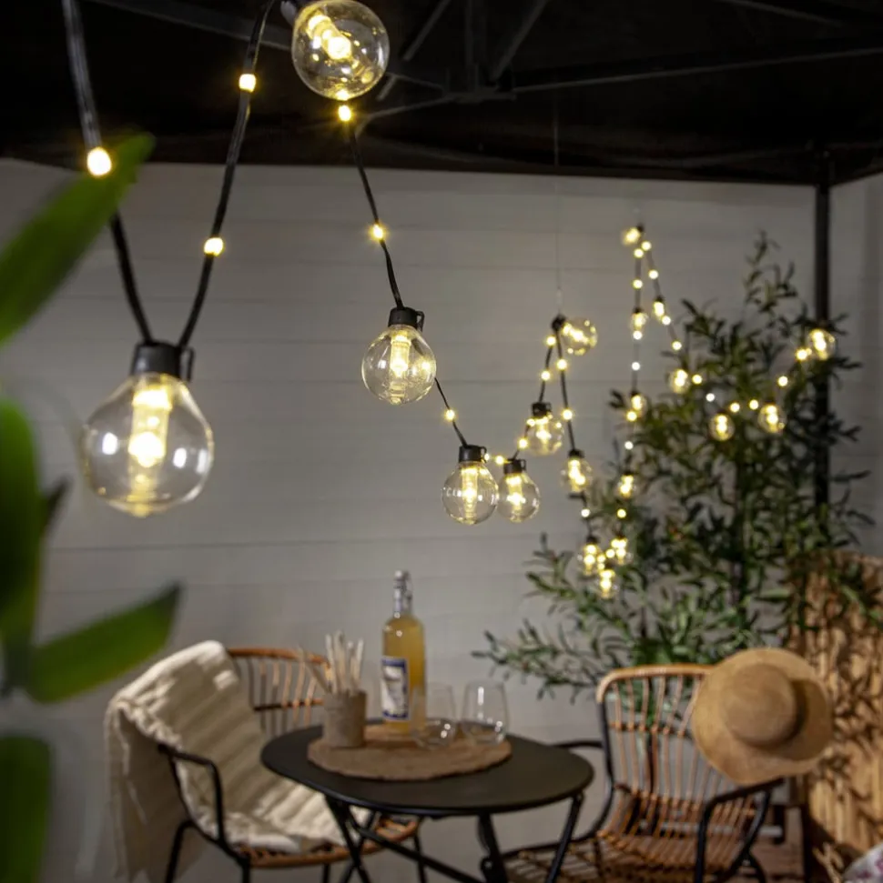 LED-lyskæder Bolla, klar, plast Længde 5,3 m 20-fl.