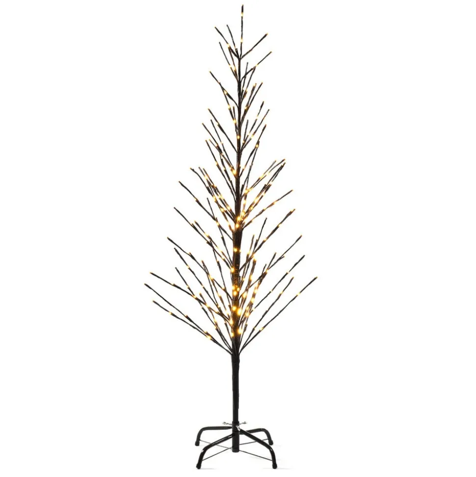 LED-lystræ, sort, 150 cm