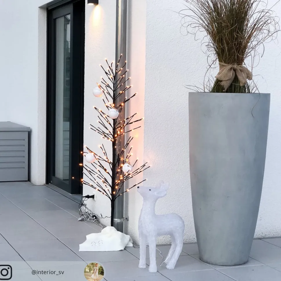 LED-lystræ, sort, 150 cm