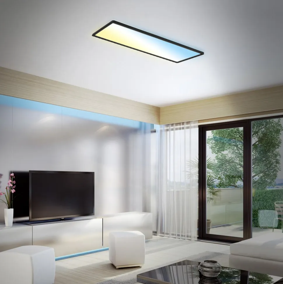 LED-panel Slim sort ultraflad CCT, 59 x 20 cm